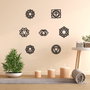 Wallity Simbolo-1 Accesorio Decorativo de Pared de Metal Negro